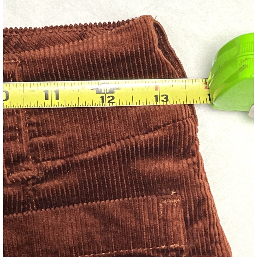 ANTHROPOLOGIE MAEVE Colette Corduroy Crop Wide-Leg High Rise Pants Rust Sz 26 - Picture 7 of 12